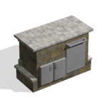 Bristol Bar Island (Includes Doors and Fridge)